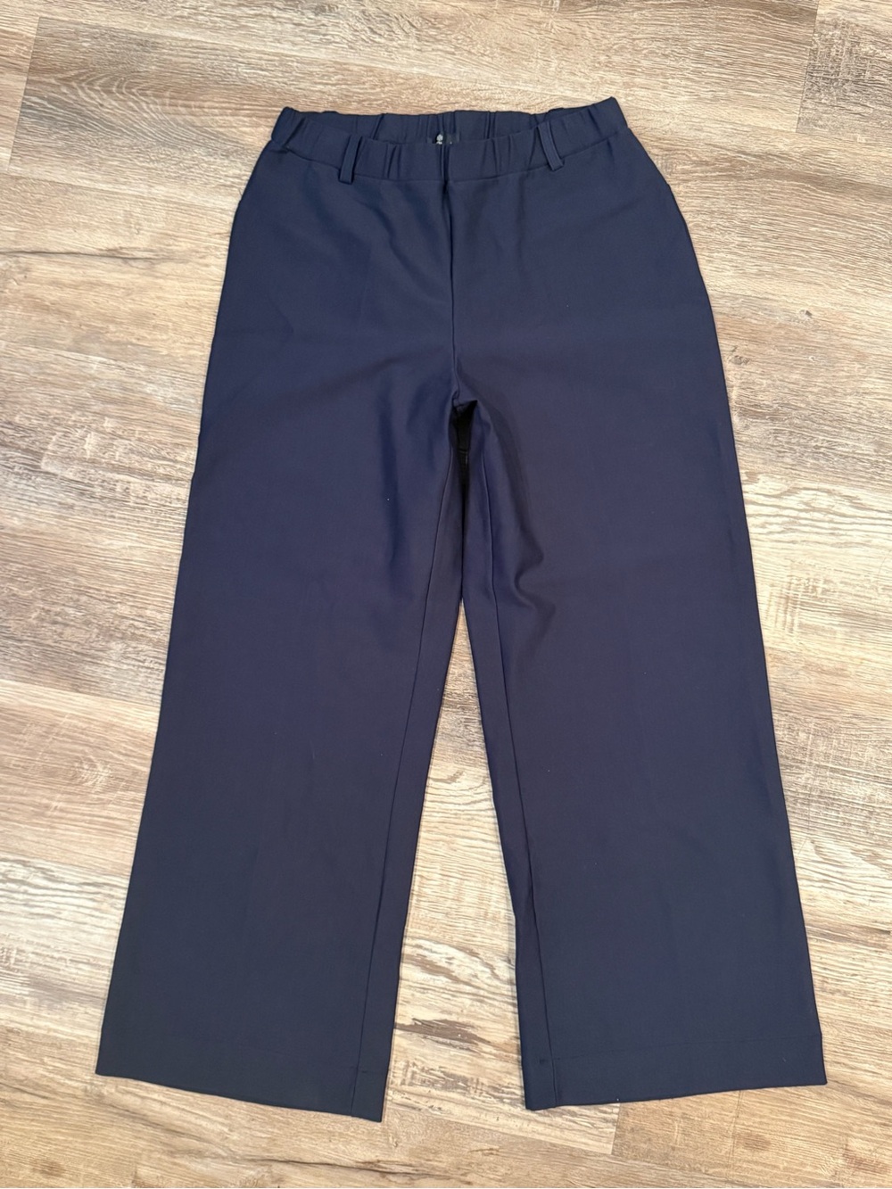 Ragno Stretch Waist Wide Leg Pants in Navy, Size 6